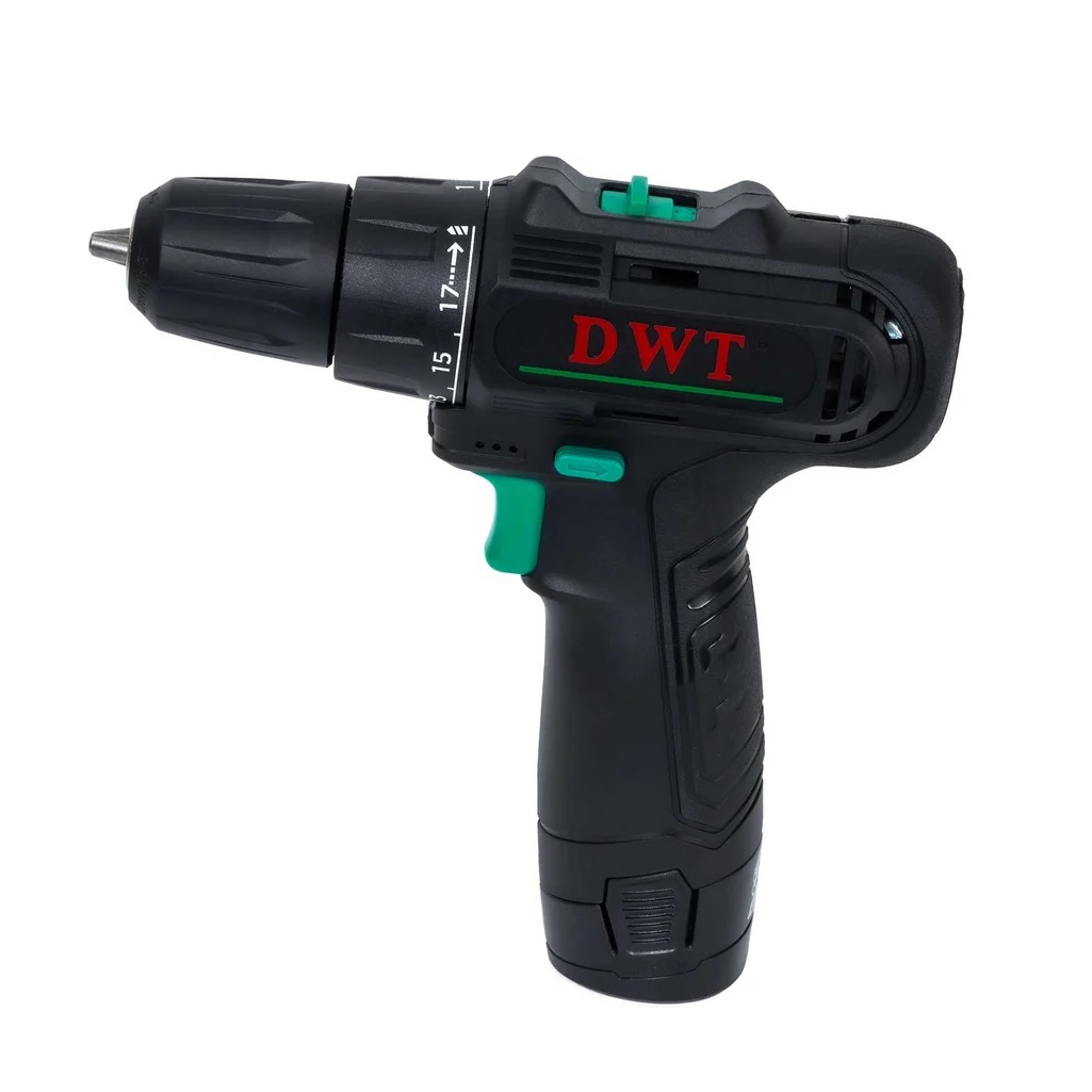 Дрель-шуруповерт аккумуляторная DWT ABSP-12 NF-2 BMC, 12 В, 2 аккумулятора, зарядное устройство, щеточный двигатель