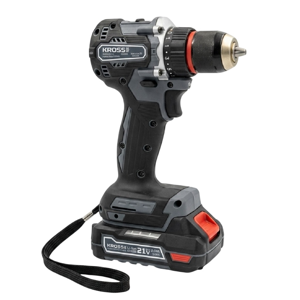 Шуруповерт аккумуляторный Kross KLi 2101 BL, хвостовик SDS-Plus, 2 акк. 21В х 2.0 Ah, з.у.