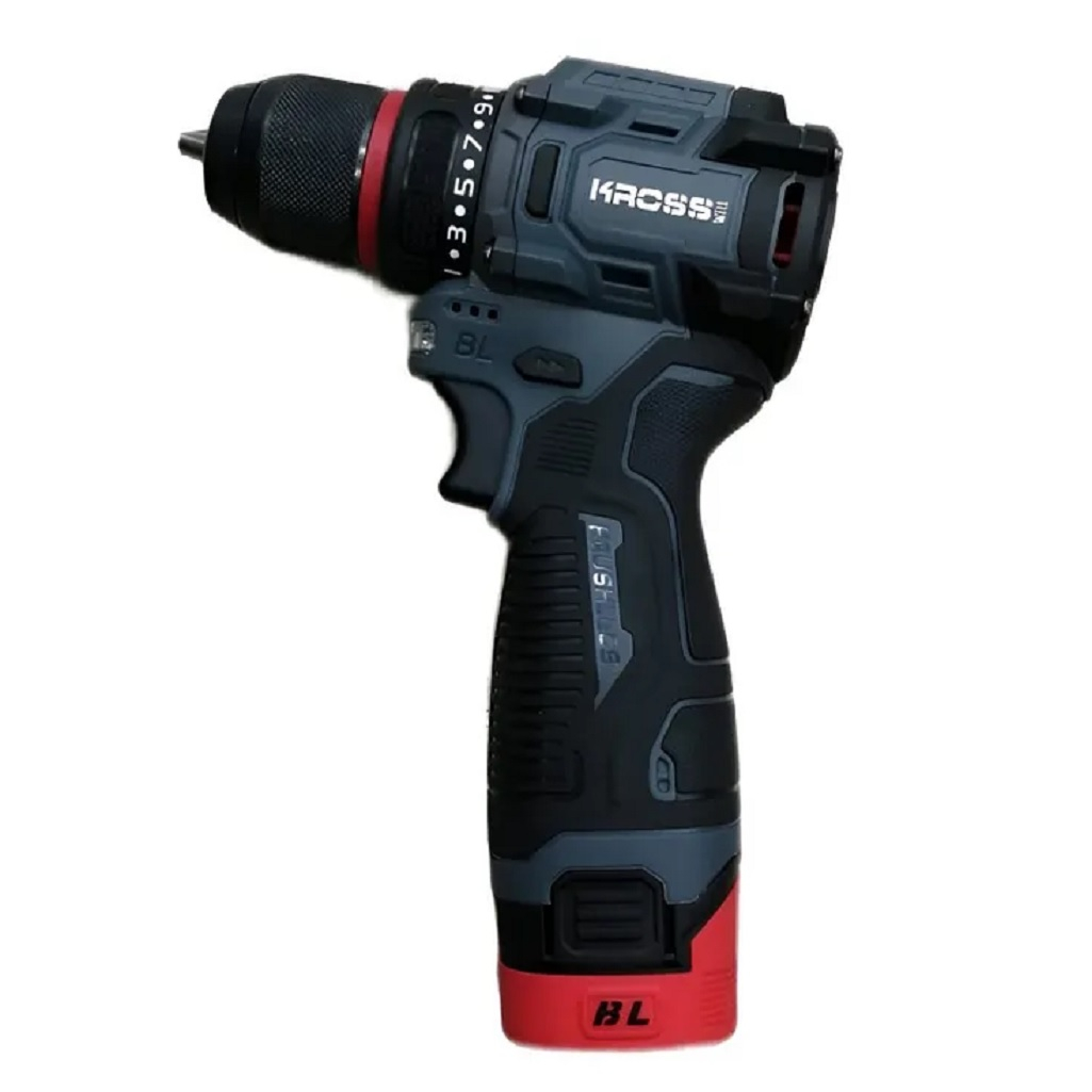 Шуруповерт аккумуляторный бесщеточный Kross KLi 16 BL, 16.8В, 2 акк. х 2.0 Ah+з.у