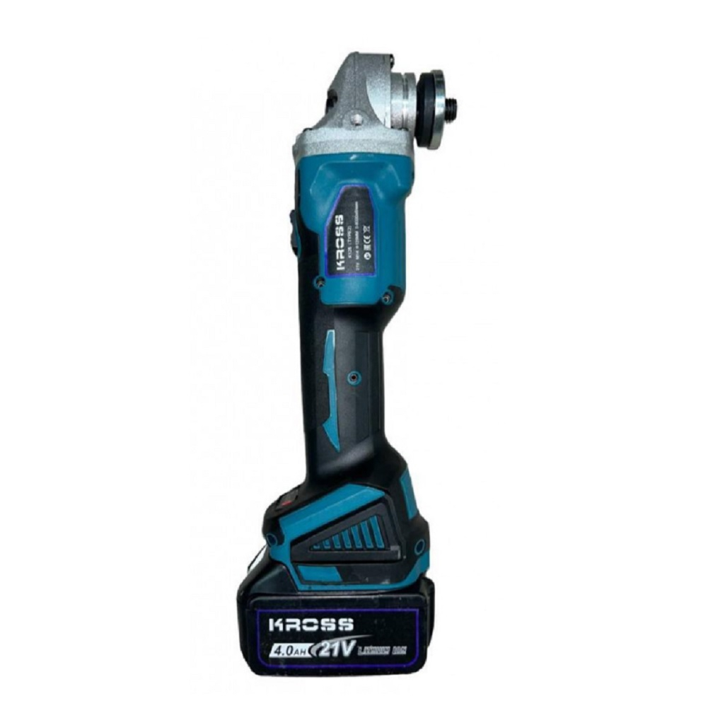УШМ аккумуляторная бесщеточная Kross KLi125 Type 2, 21В, 2 акк. х 4,0 Ah+з.у.