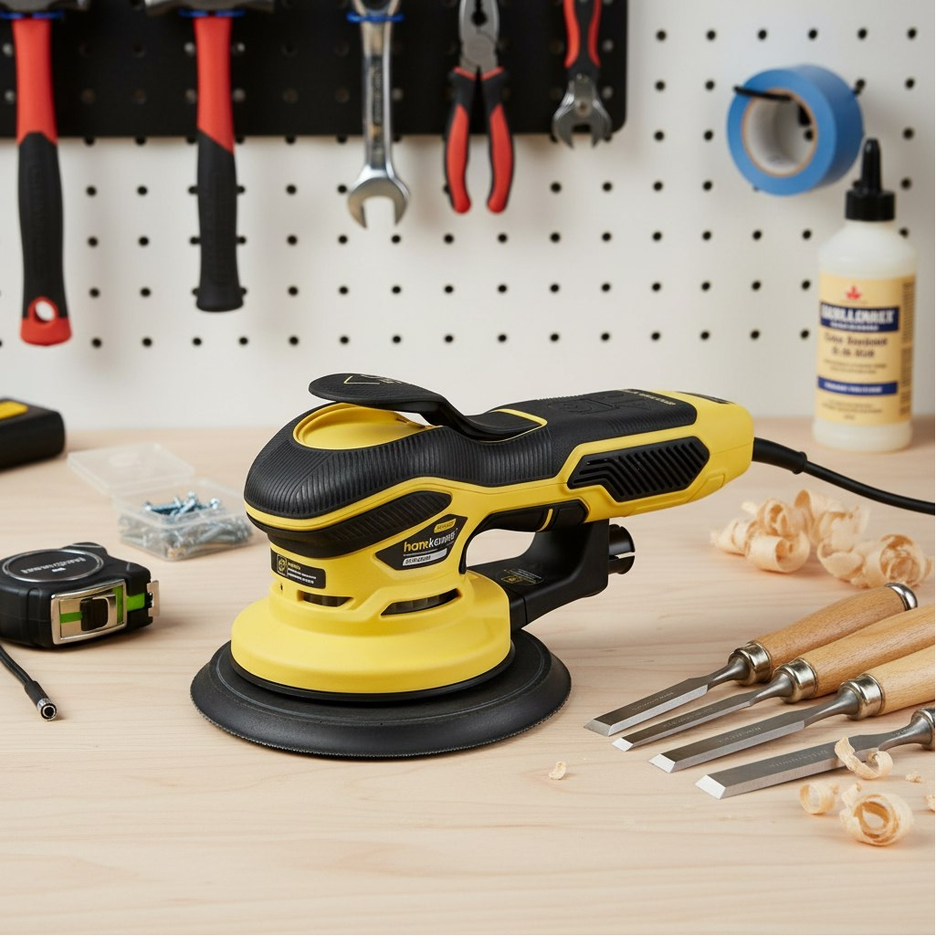 Шлифмашина эксцентриковая Hanskonner HOS8145BL, 150 мм, бесщеточный двигатель, 400 Вт