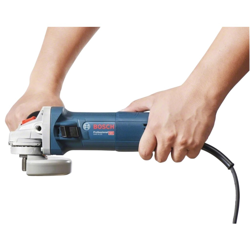 Угловая шлифовальная машина Bosch GWS 9-125, 900 Вт, 125 мм, М14, сдвижная клавиша, 0601396022