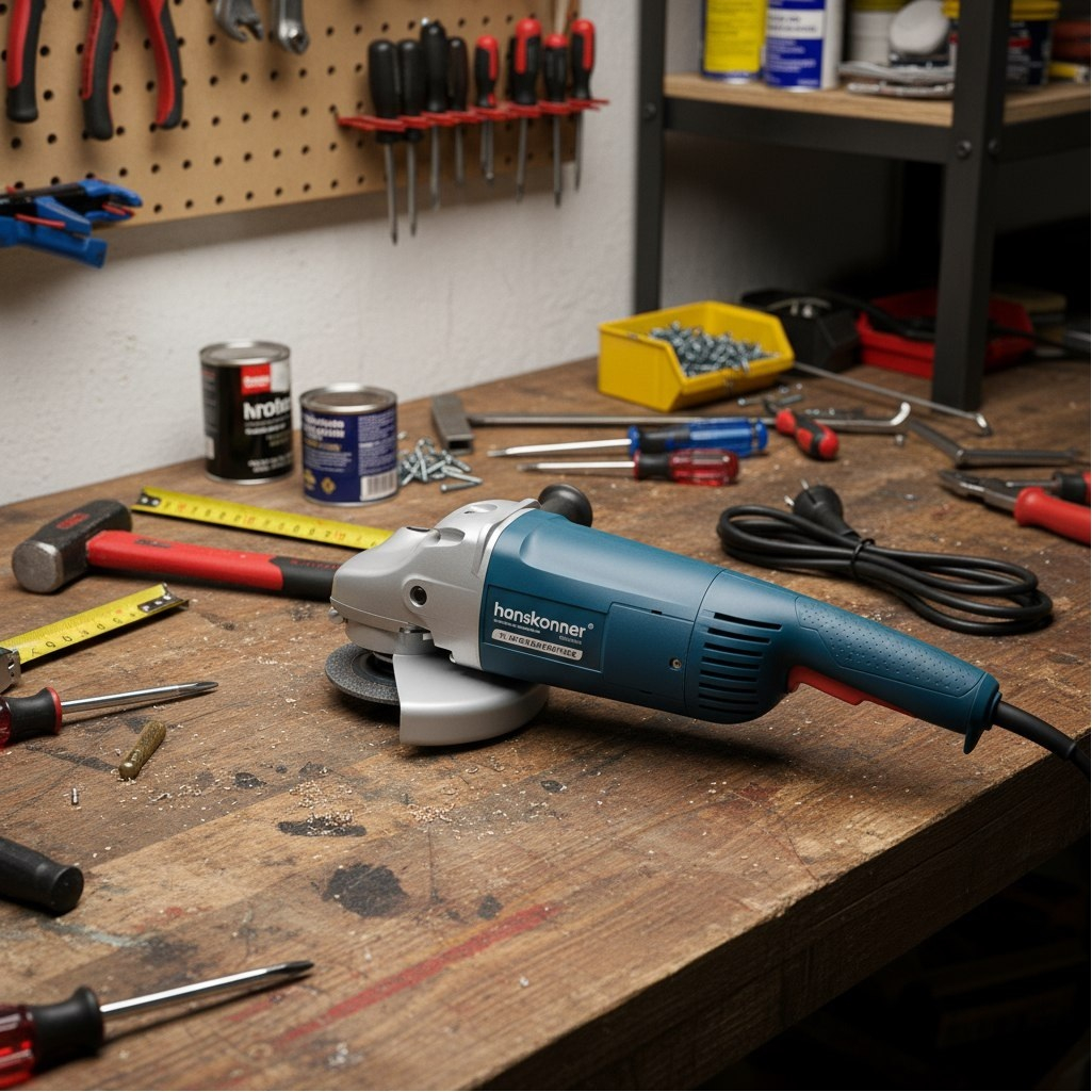 Машина шлифовальная угловая Hanskonner HAG22230B, диаметр диска 230 мм, 2.2 кВт