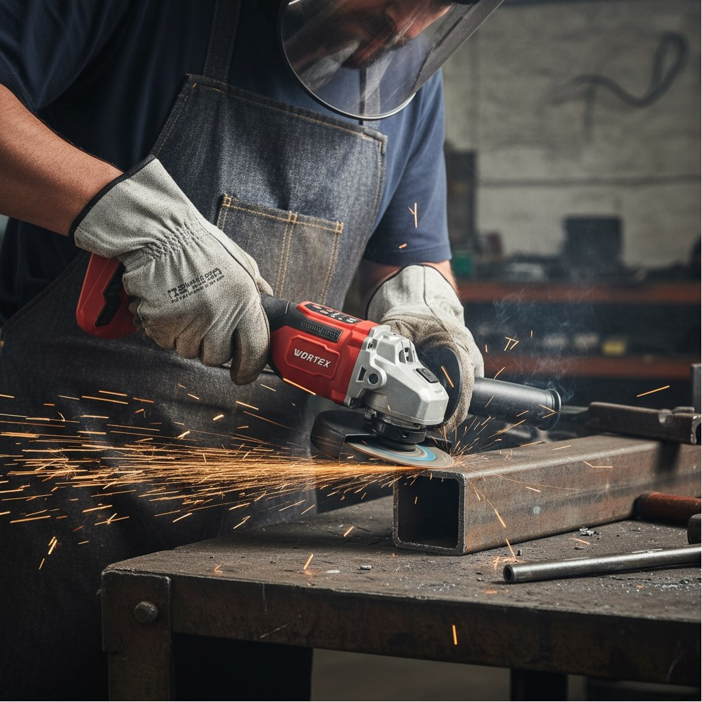 Машина шлифовальная Wortex CAG 1812-2 SE, аккумуляторная, 18В, 1 акк. х 4,0Ah + з.у