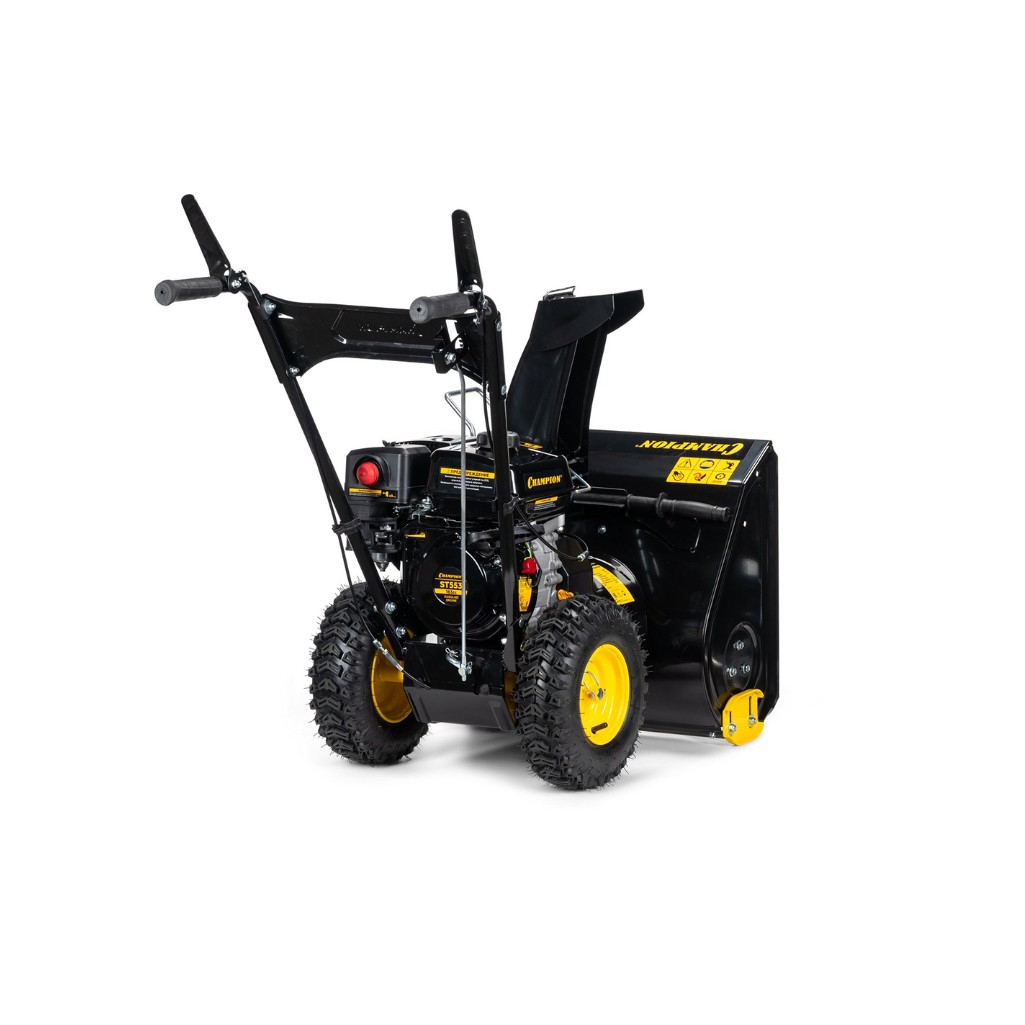 Снегоуборщик бензиновый Champion ST553, двухступенчатый, металлический шнек, 4100 Вт