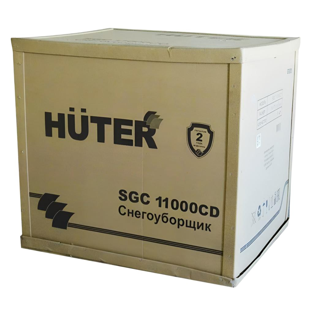 Снегоуборщик бензиновый Huter SGC 11000CD, двухступенчатый,  металлический шнек, 11030 Вт
