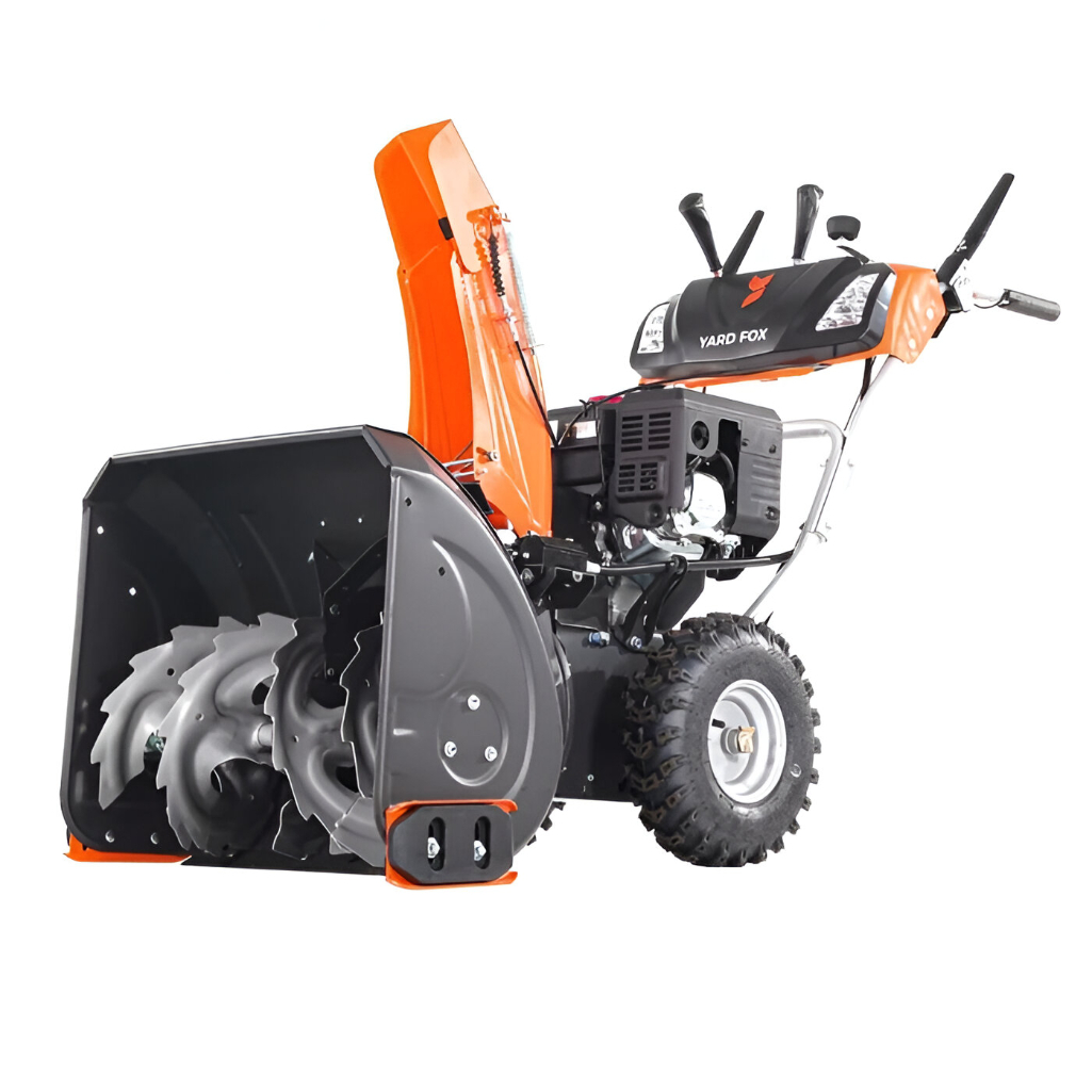 Снегоуборщик бензиновый Yard Fox Optima 6151E, двухступенчатый, металлический шнек, 4400 Вт