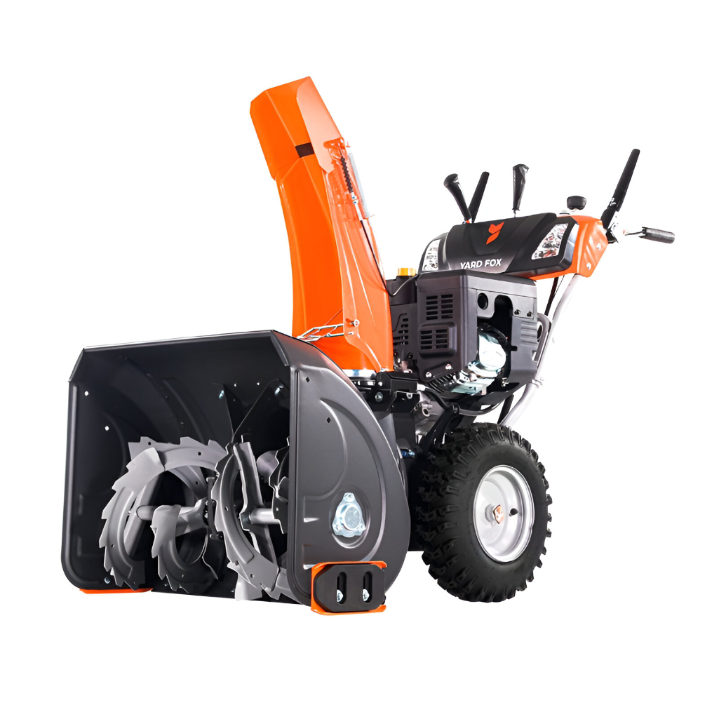 Снегоуборщик бензиновый Yard Fox Pro 7154E, двухступенчатый, металлический шнек, 6200 Вт
