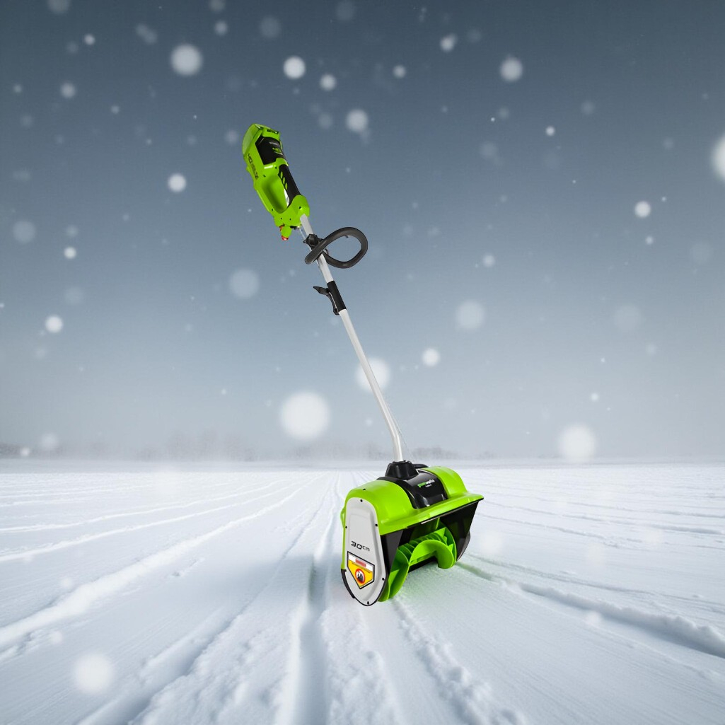 Снегоуборщик аккумуляторный Greenworks GD40SSK4, одноступенчатый, шнек пластик, 40В, 1 АКБ