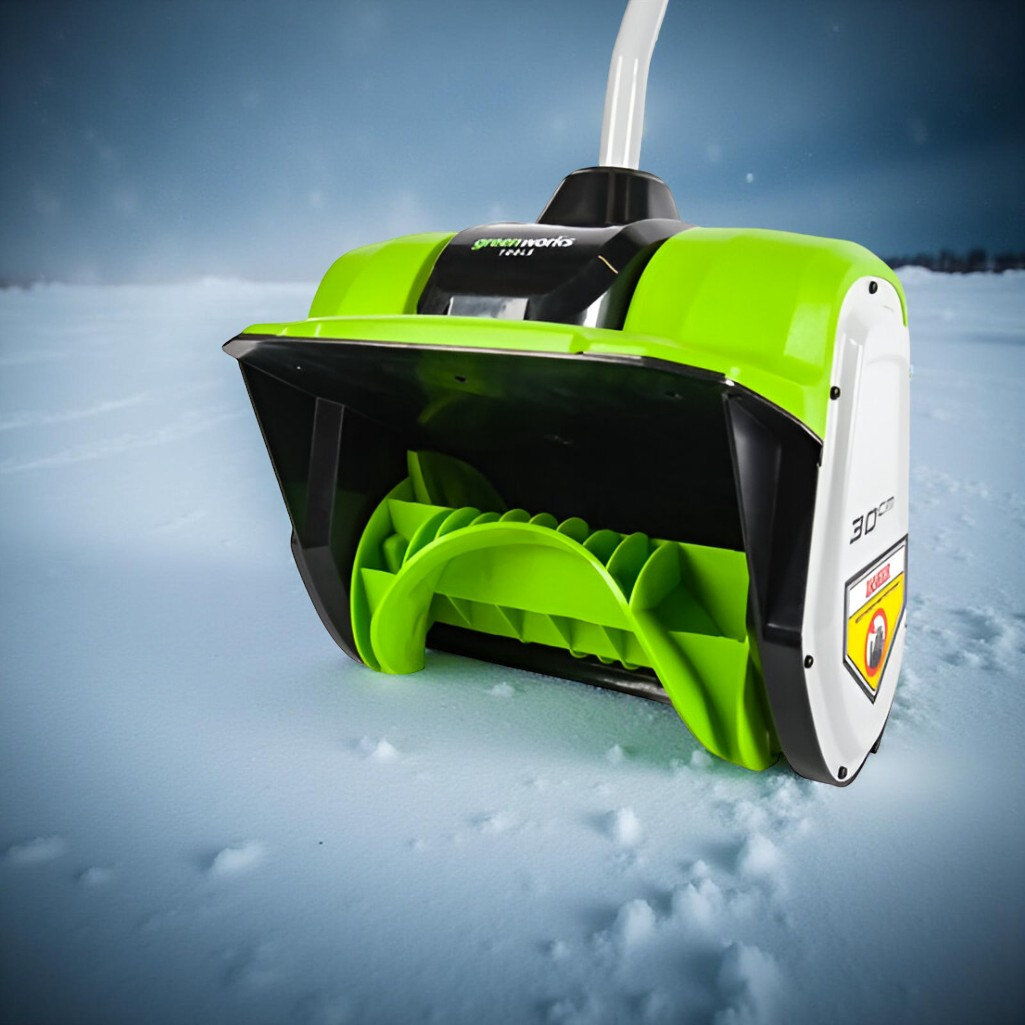 Снегоуборщик аккумуляторный Greenworks GD40SSK4, одноступенчатый, шнек пластик, 40В, 1 АКБ