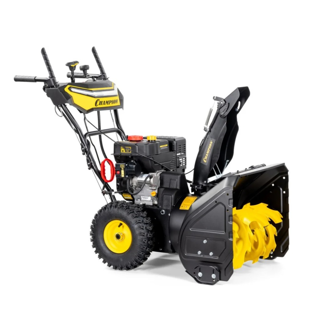 Снегоуборщик бензиновый Champion ST763Е, двухступенчатый, металлический шнек, 5150 Вт