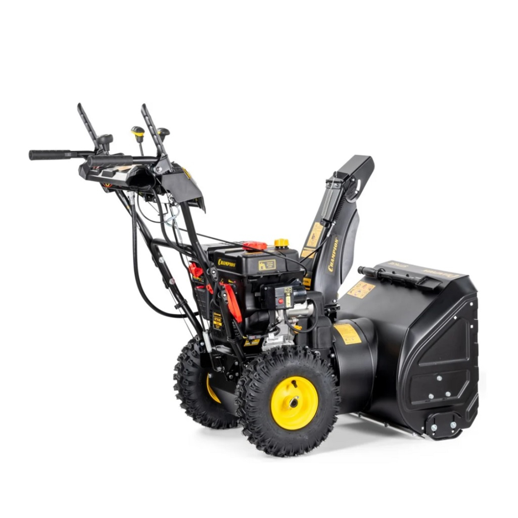 Снегоуборщик бензиновый Champion ST763Е, двухступенчатый, металлический шнек, 5150 Вт