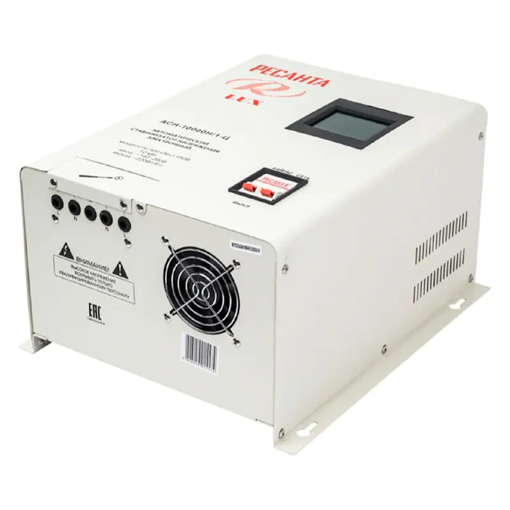 Стабилизатор однофазный Ресанта АСН-10000Н/1-Ц Lux 63/6/18, релейный, 10 кВт