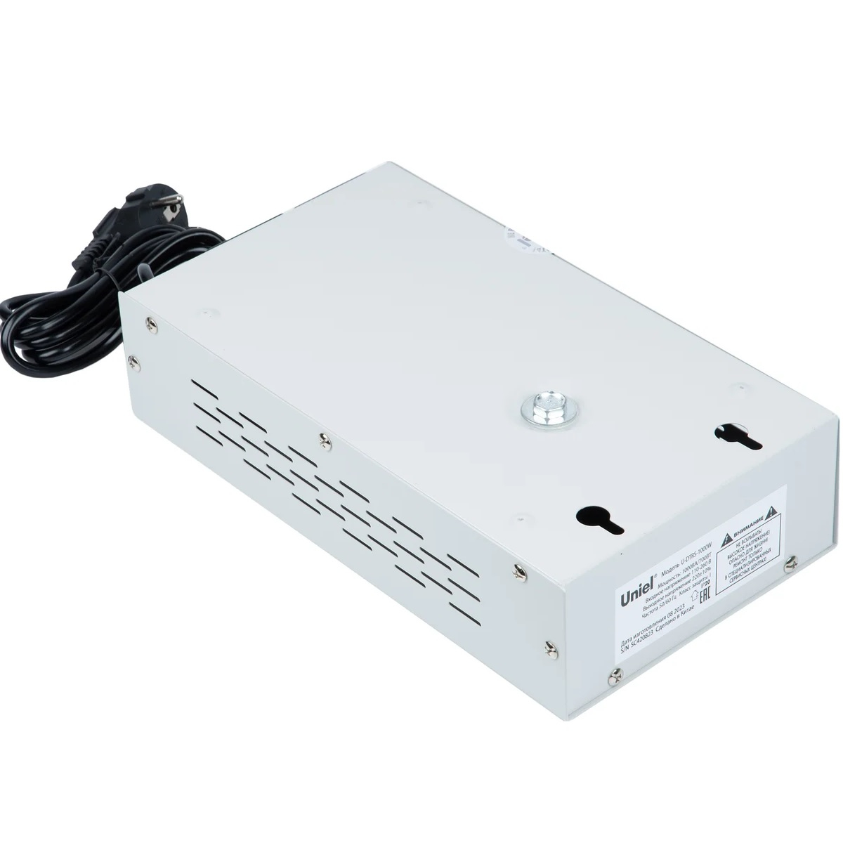 Стабилизатор напряжения электронный Uniel U-DTRS-1000W, UL-00010577, 1000Вт, автоматический, однофазный, настенный