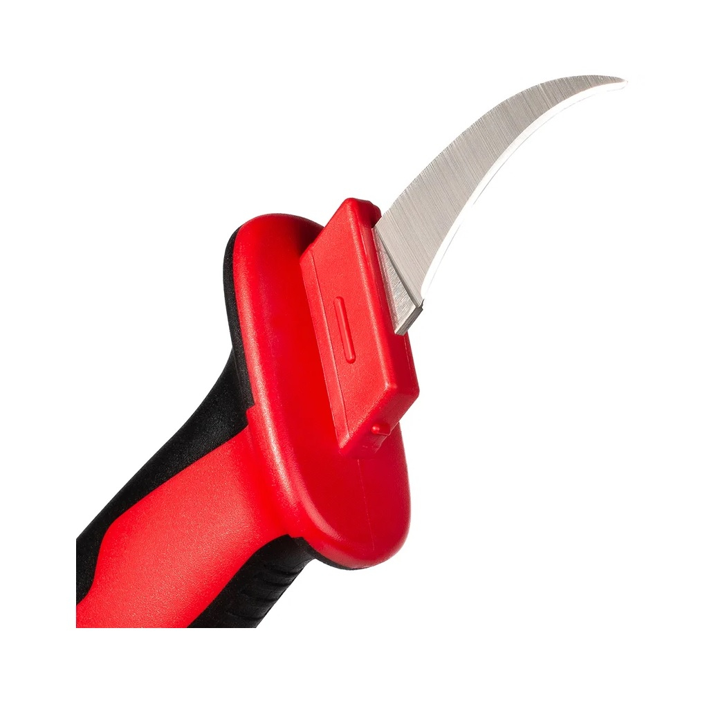 Нож диэлектрический КВТ НМИ-03, 63847, до 1000 В, 196 мм, нержавеющая сталь 1.6 мм, профессиональная серия