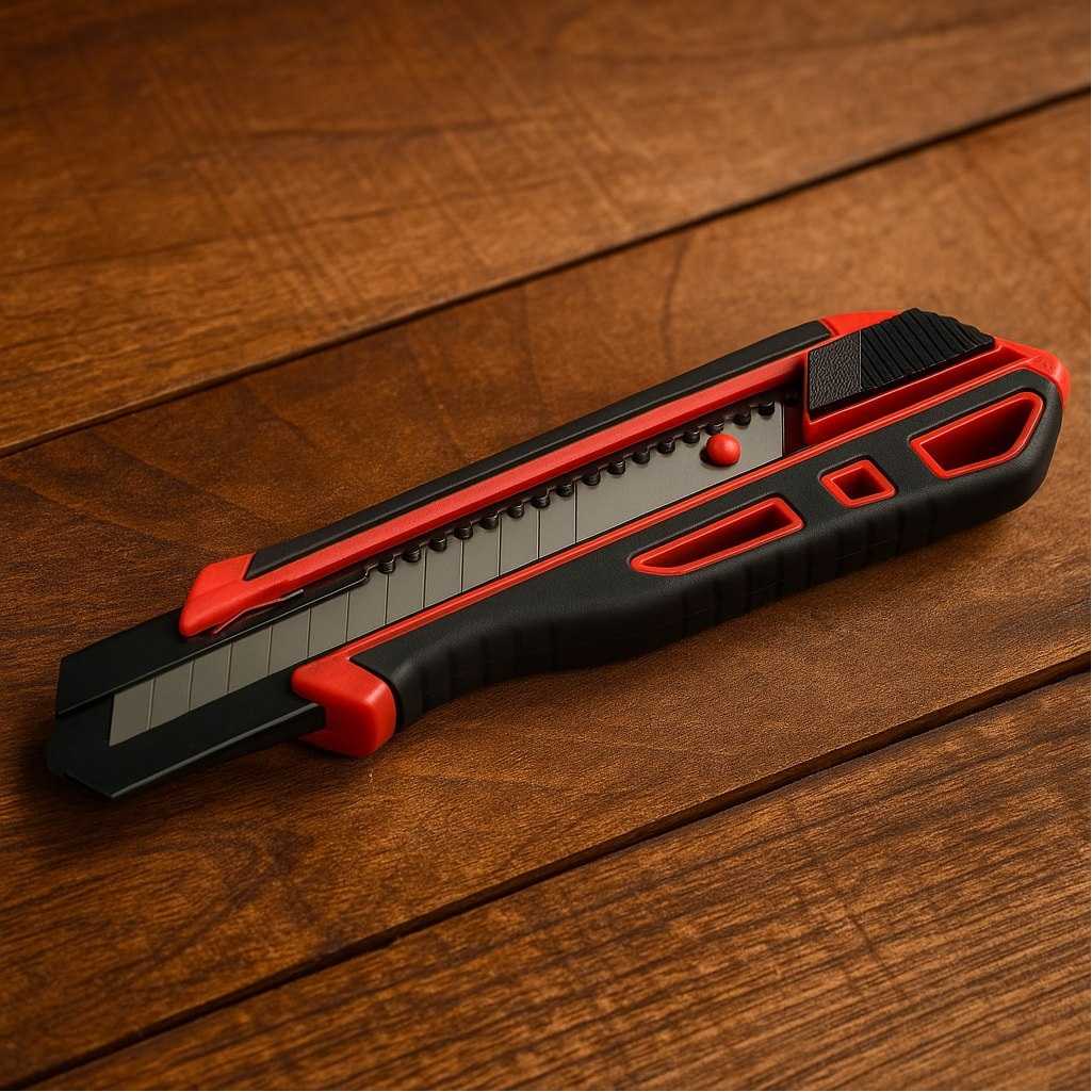 Нож Монтажник 600509, со сменными лезвиями, обрезиненный, 25 мм