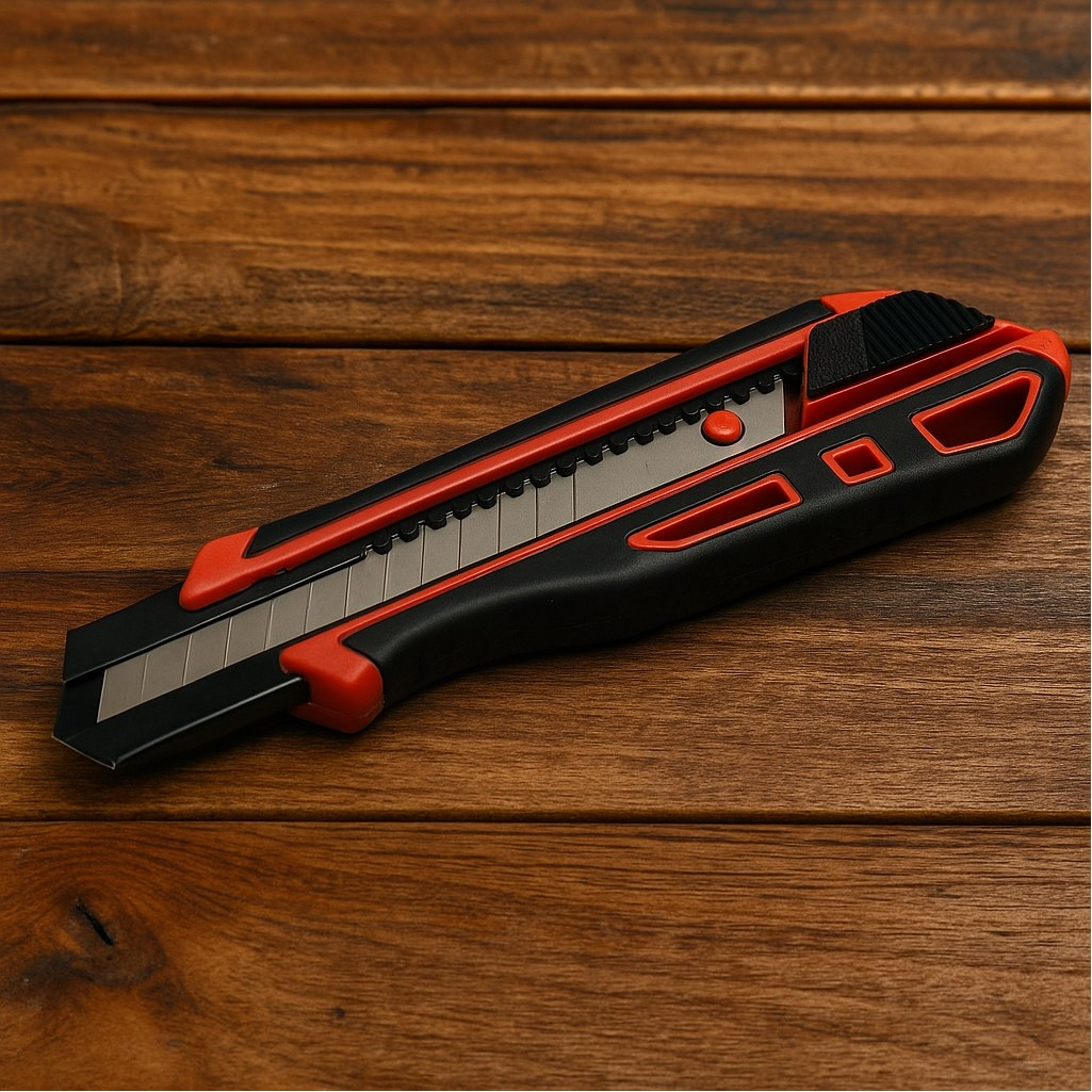 Нож Монтажник 600509, со сменными лезвиями, обрезиненный, 25 мм