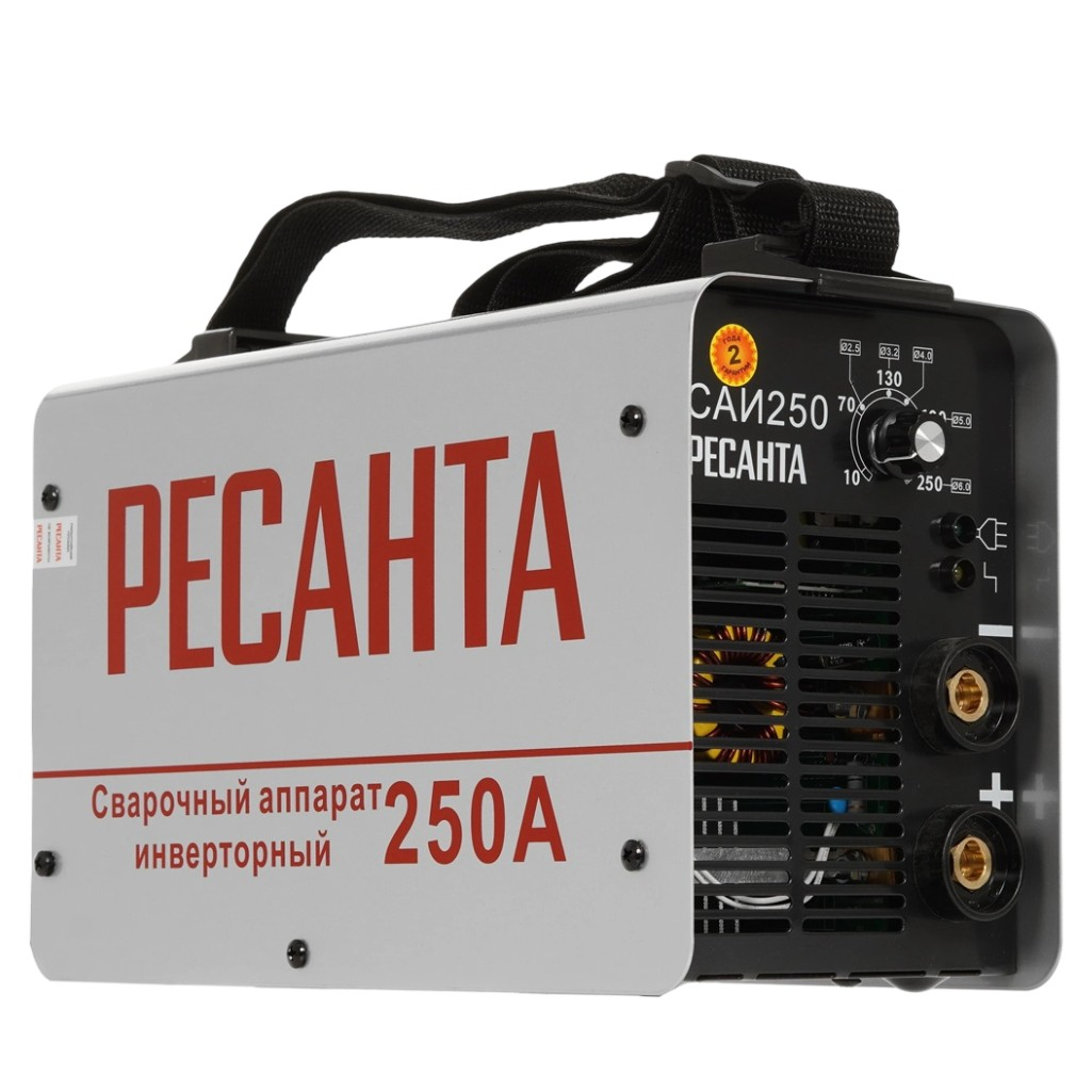 Аппарат сварочный Ресанта САИ 250 65/6 инвертор, ручная сварка, профессиональный, 7.7 кВт