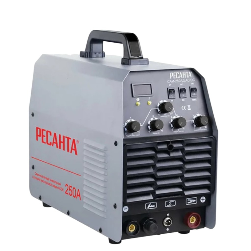 Аппарат сварочный Ресанта САИ 250АД AC/DC инвертор, ручная сварка, профессиональный, 10 кВт