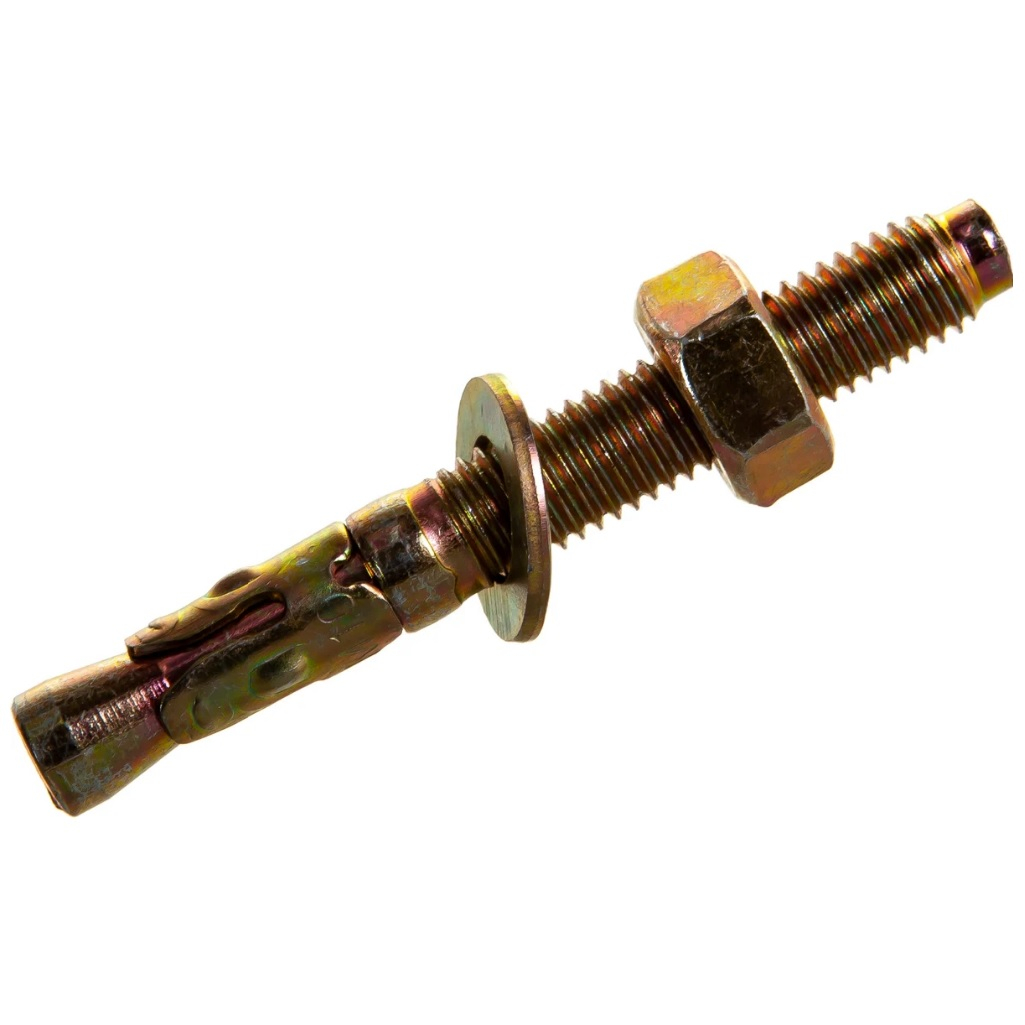 Анкер клиновой 12х120 мм, оцинкованная сталь, желтопассивированное покрытие