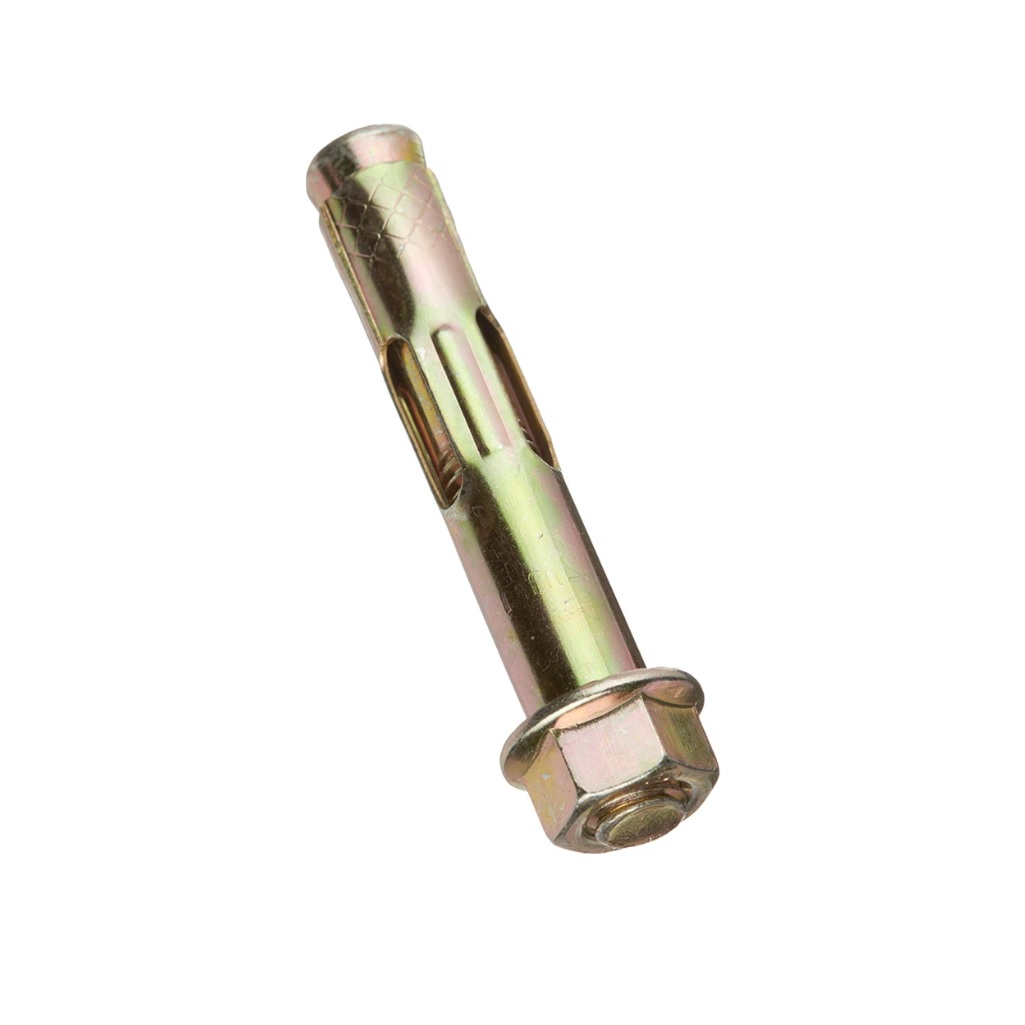 Анкерный болт с гайкой 10х60-65 мм, М8, оцинкованная сталь, желтопассивированное покрытие