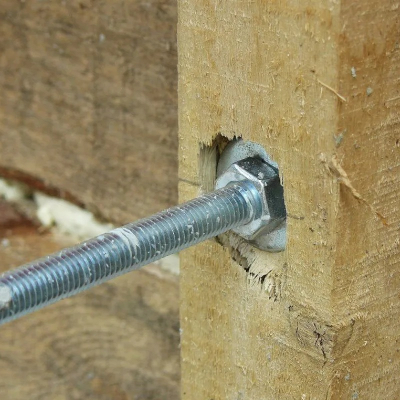 Болт в комплекте с гайкой М10, 100 мм, мелкий шаг 1.25 мм, DIN 933 класс прочности 8.8, оцинкованная сталь