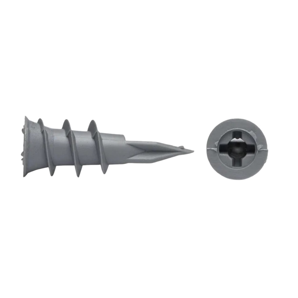 Дюбель для гипсокартона Жесть Driva УТ-00008580, нейлон, со сверлом, с шурупом, 14х32 мм, в упаковке 10 штук