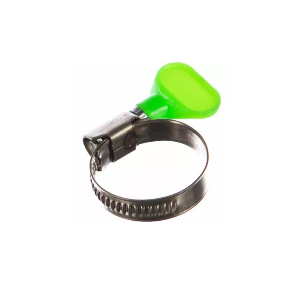 Хомут червячный H16-27-9KL21, оцинкованная сталь, 16-25 мм, с барашком