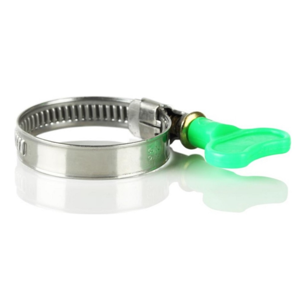 Хомут червячный H20-32-9KL21, с ключом, оцинкованный, 20-32 мм, с барашком