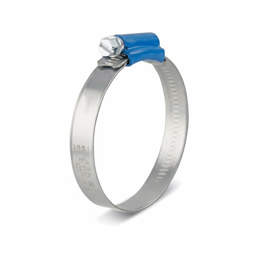 Хомут червячный обжимной ABA 175-205, 12 мм, стальной