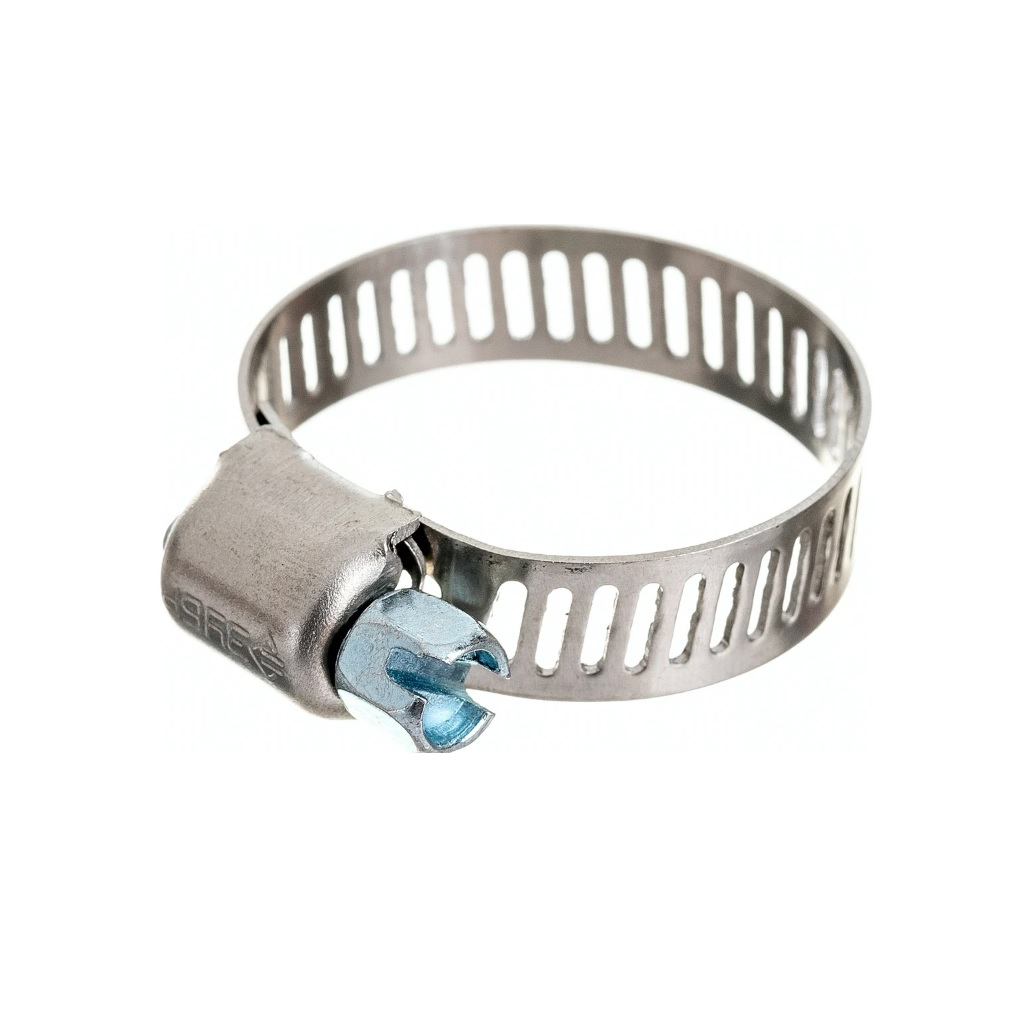 Хомут с просечной лентой Зубр ПЛ-8, 37811-13-26-5, нержавеющая сталь 13-26 мм, в упаковке 5 штук