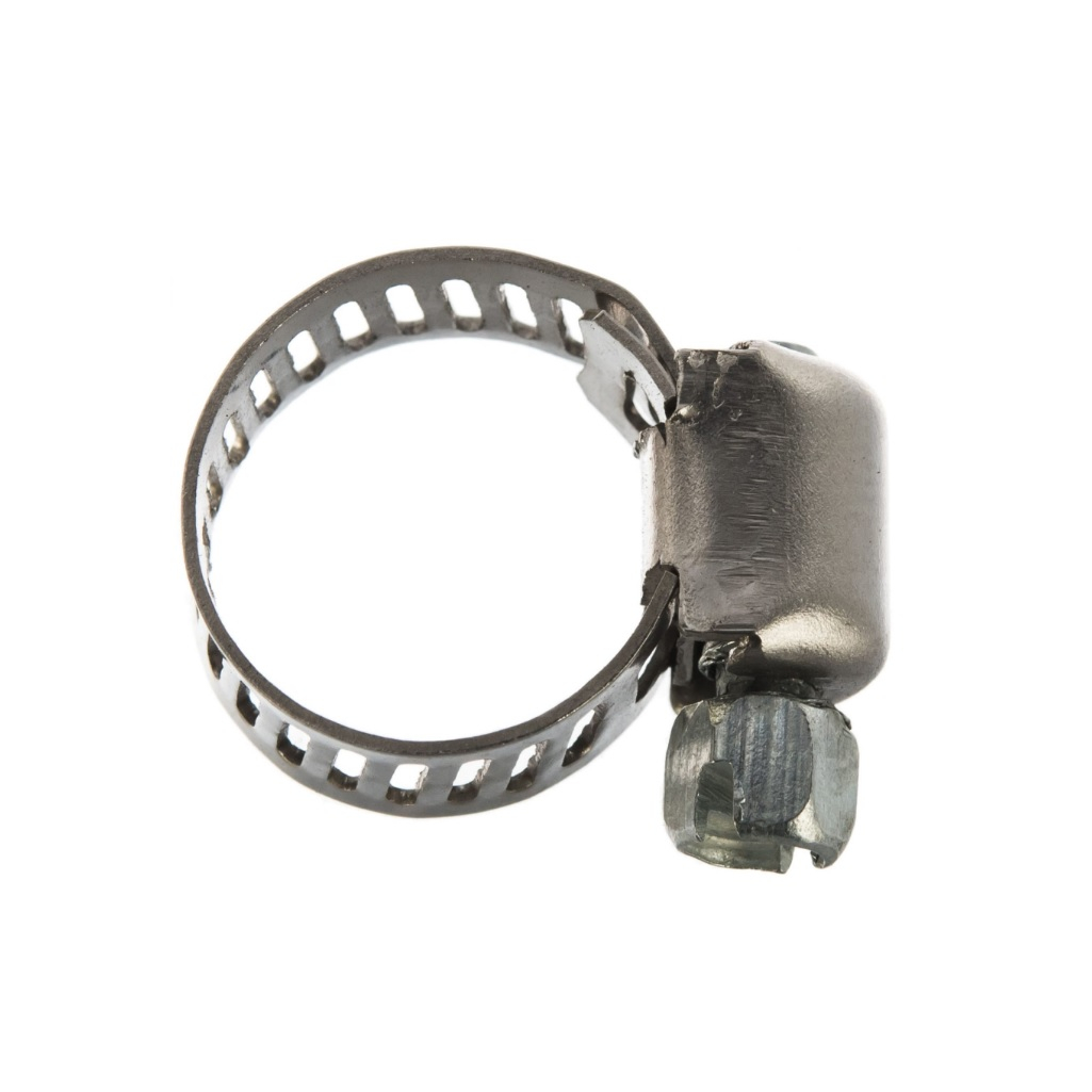 Хомут с просечной лентой Зубр ПЛ-8, 37811-13-26-5, нержавеющая сталь 13-26 мм, в упаковке 5 штук