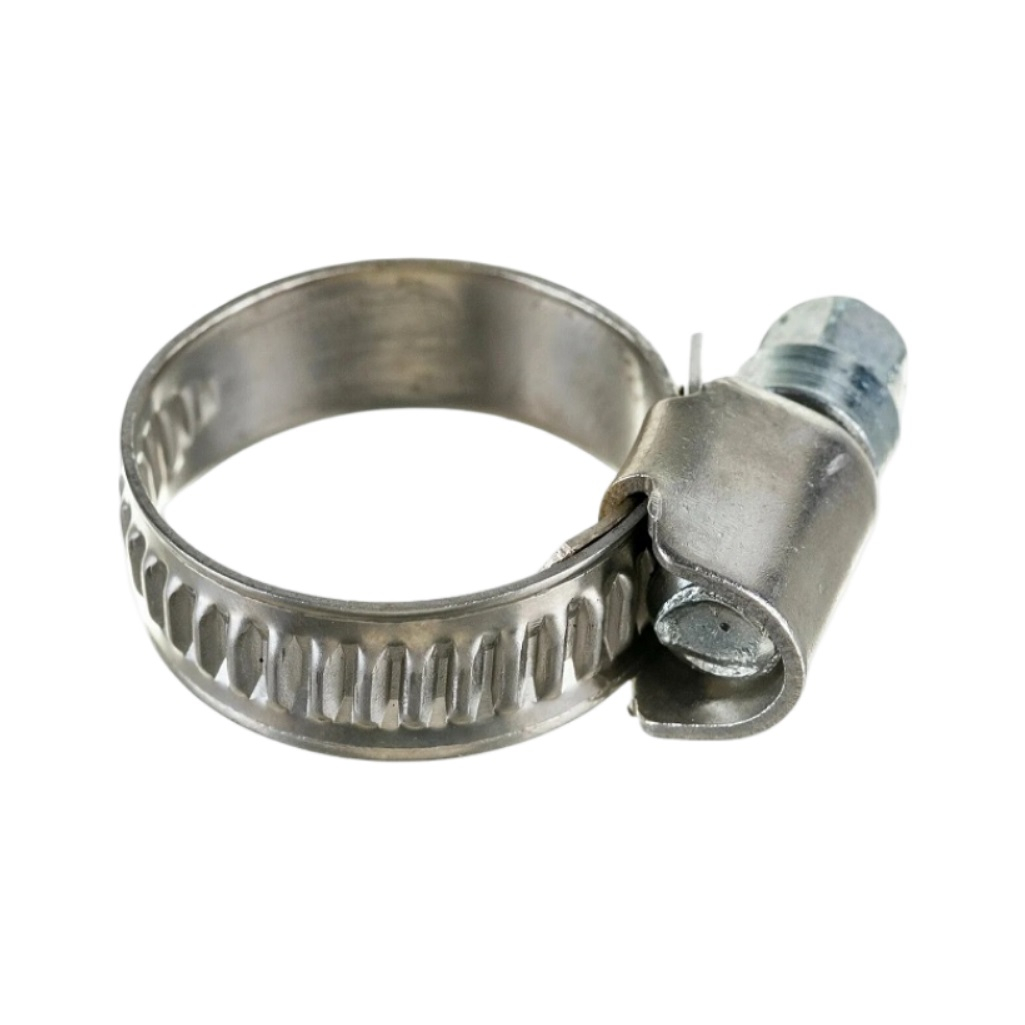 Хомут червячный, сантехнический, 12-20 мм, нержавеющая сталь, винтовое крепление