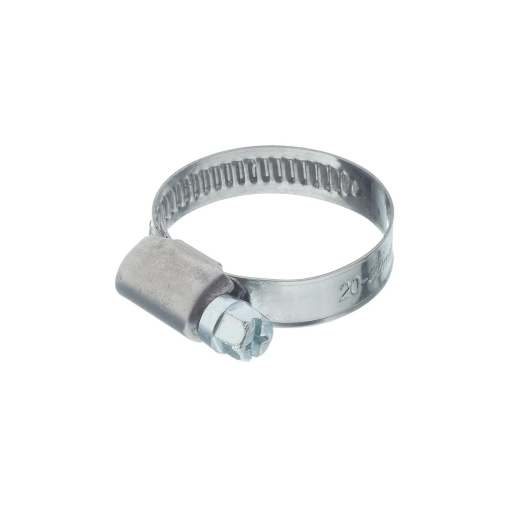 Хомут червячный, сантехнический, 20-32 мм, нержавеющая сталь, винтовое крепление