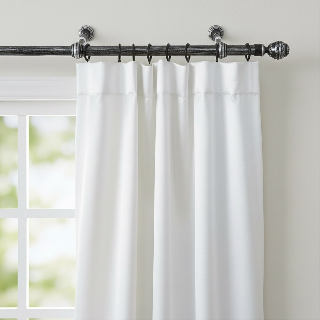 Карниз Legrand Валанс с U-шиной 2.4 м, двухрядный, черное серебро, патина