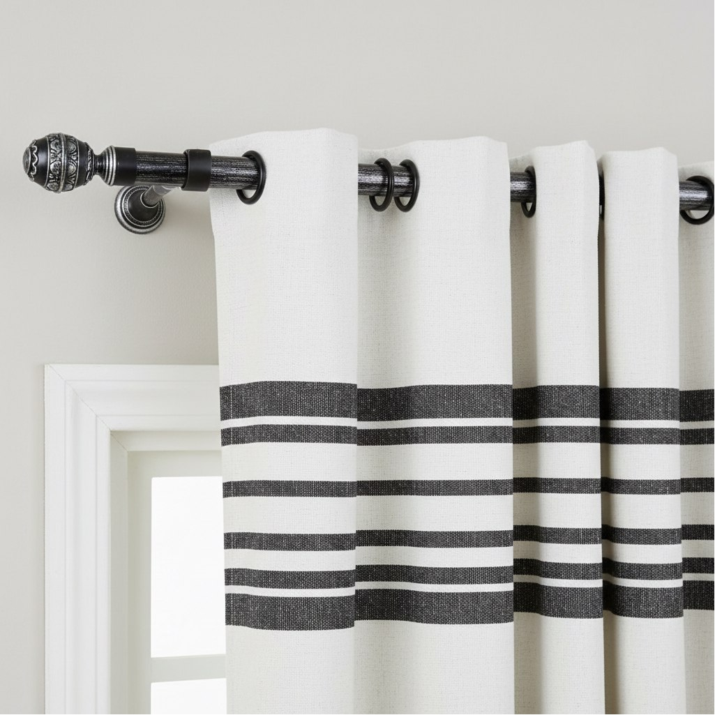 Карниз Legrand Валанс с U-шиной 2.4 м, двухрядный, черное серебро, патина