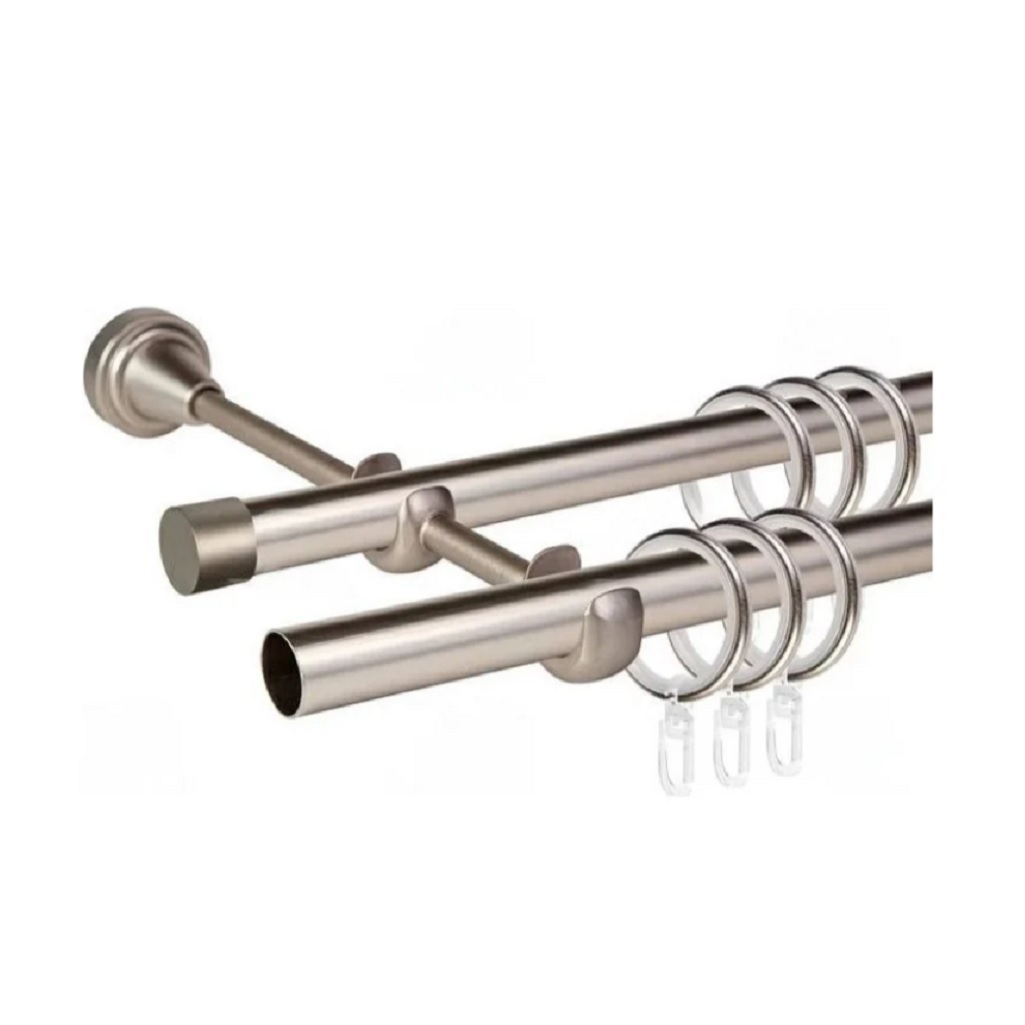 Карниз металлический АС Март Grace D19Г/19Г, двухрядный, сатин, длина 3 м