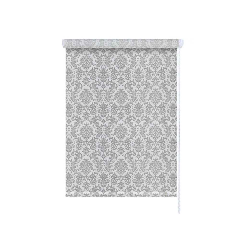 Штора рулонная Legrand Дамаск 58072999, полиэстер, серебро, 570х1750 мм