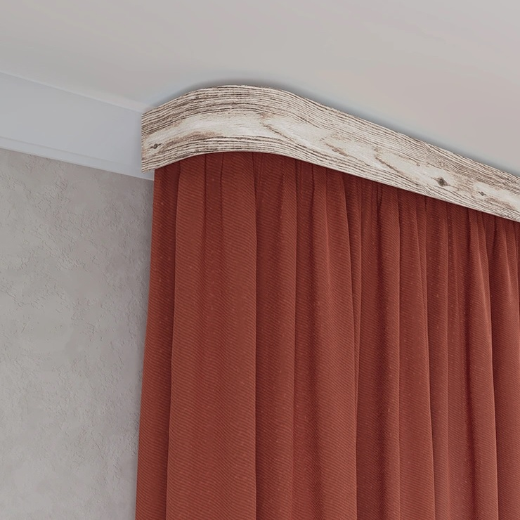 Карниз Legrand Шервуд 58146444, с поворотами, 2-х рядный, бежевый, 2000 мм