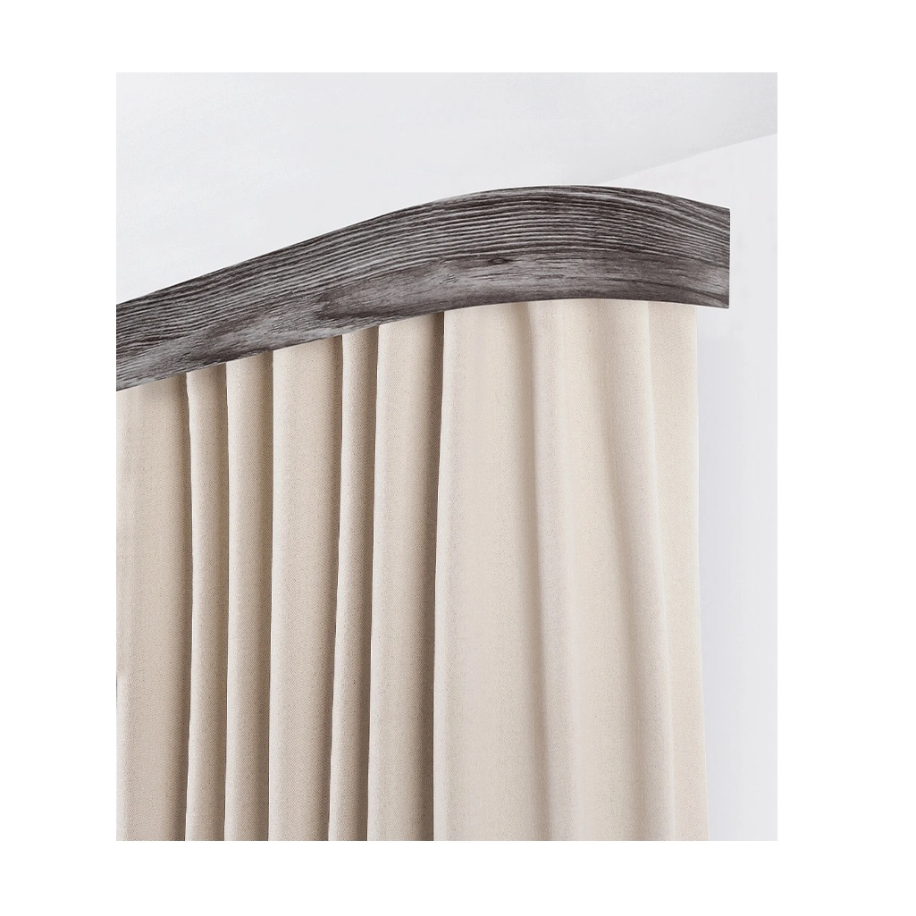 Карниз Legrand Шервуд 58146445, с поворотами, 2-х рядный, серый, 2000 мм