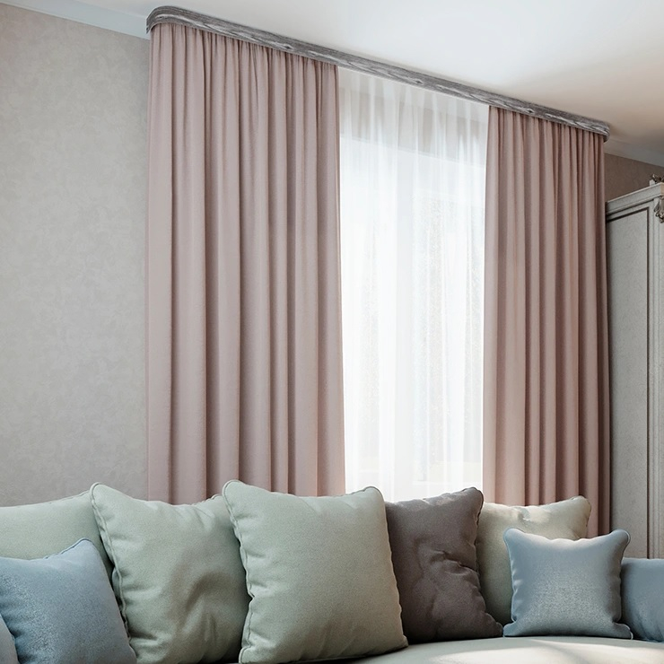 Карниз Legrand Шервуд 58146445, с поворотами, 2-х рядный, серый, 2000 мм