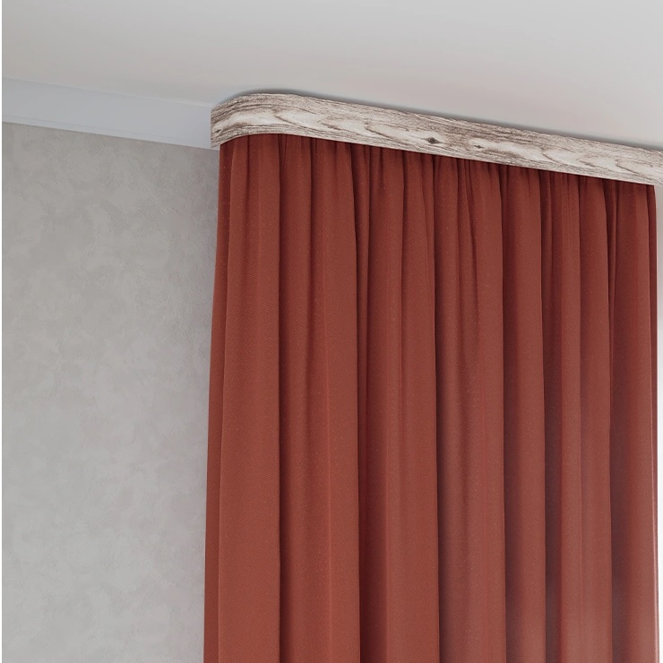 Карниз Legrand Шервуд 58146446, с поворотами, 2-х рядный, бежевый, 2400 мм