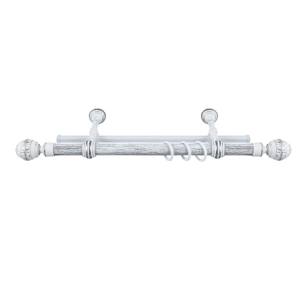 Карниз Legrand Валанс с U-шиной, 2 м, 2-х рядный, белое серебро/патина