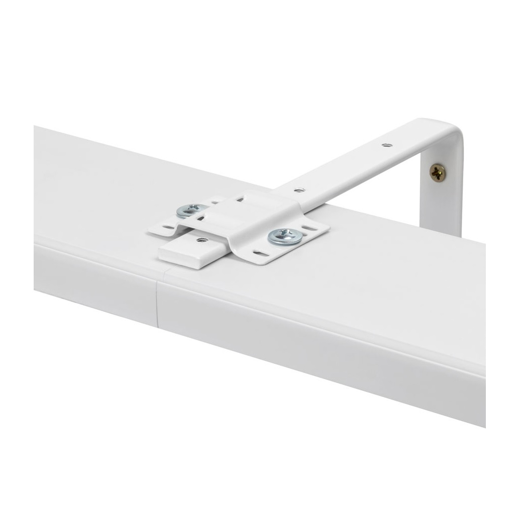 Кронштейн стеновой Lm Decor 150 мм, для ПВХ карнизов, с пластиной, металл, цвет белый, в упаковке 2 штуки