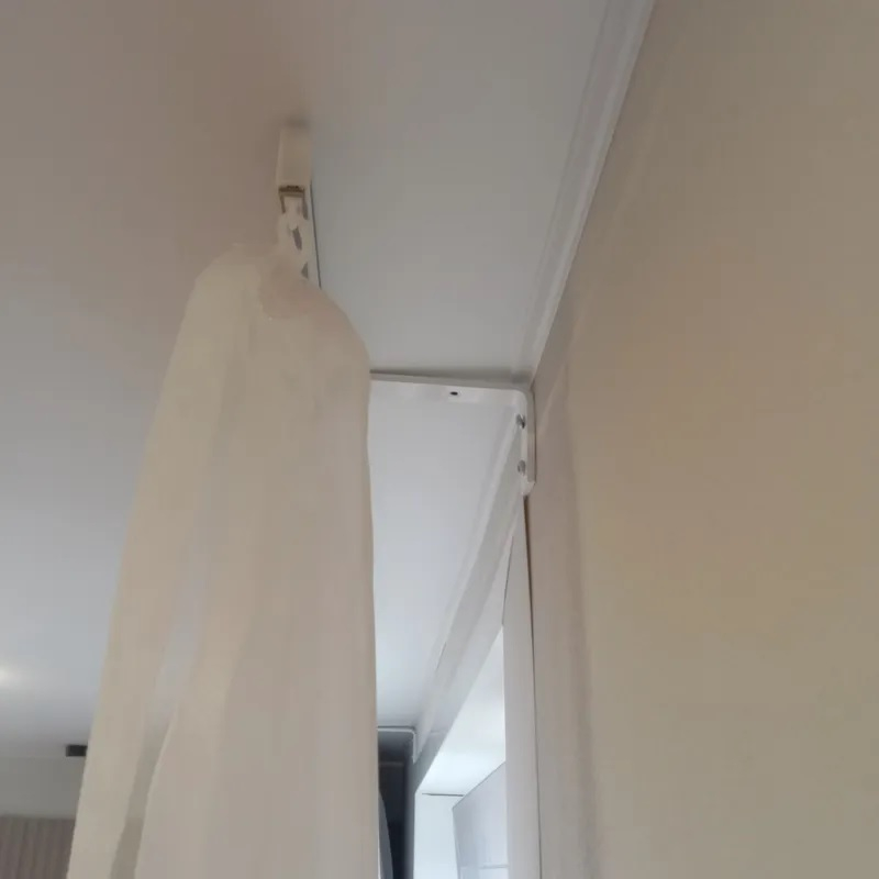 Кронштейн стеновой Lm Decor 200 мм, для ПВХ карнизов, с пластиной, металл, цвет белый, в упаковке 2 штуки