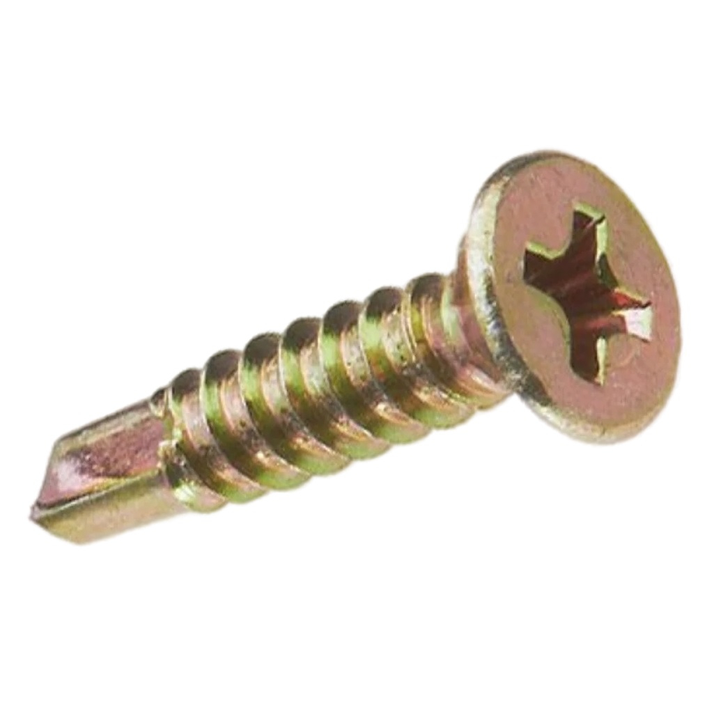 Саморез со сверлом для оконного профиля 3.9х13 мм, желтый цинк, 1 кг