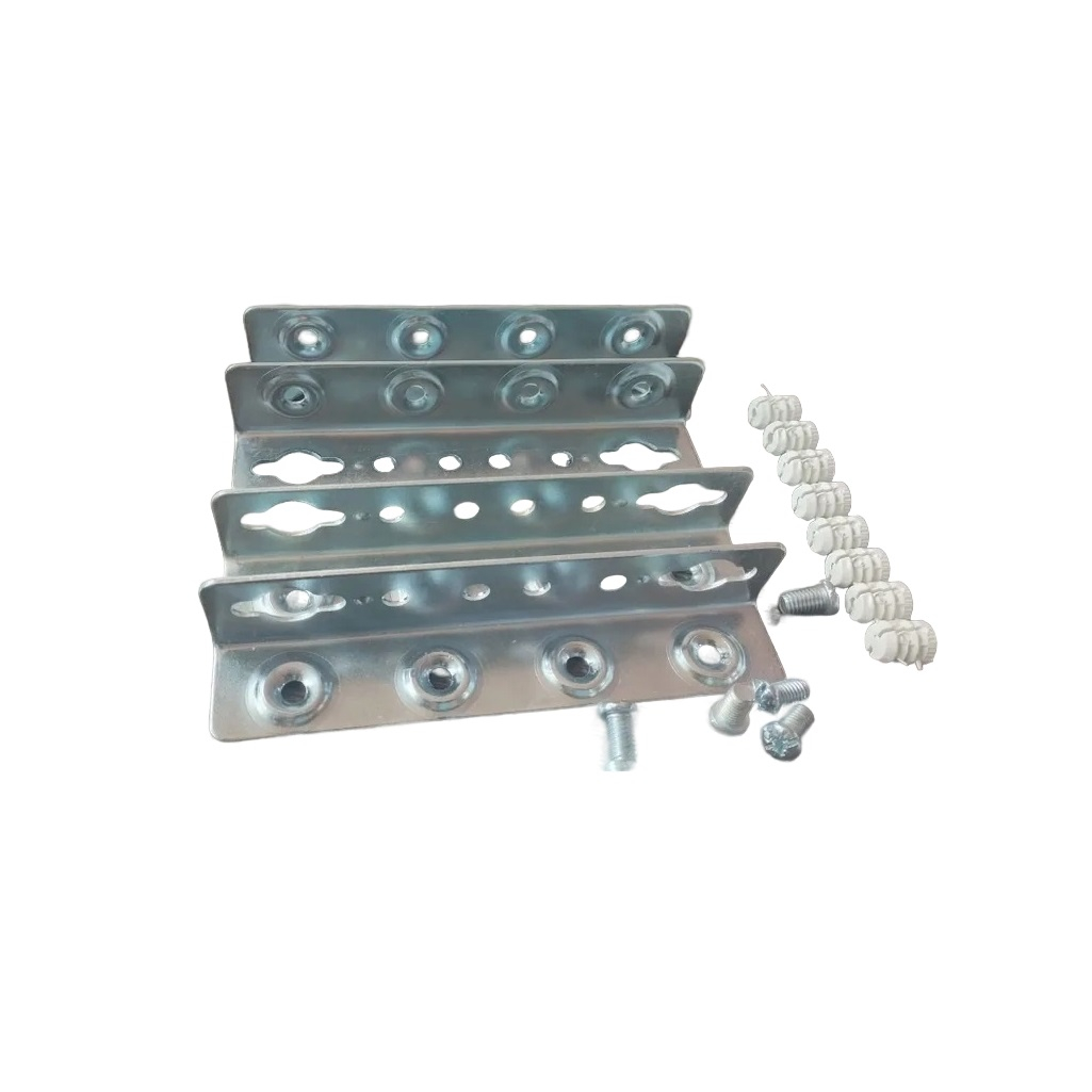 Стяжка кроватная Mesan 102-08-13, L128х25 мм, толщина 1.2 мм, цинк, в упаковке 4 штуки