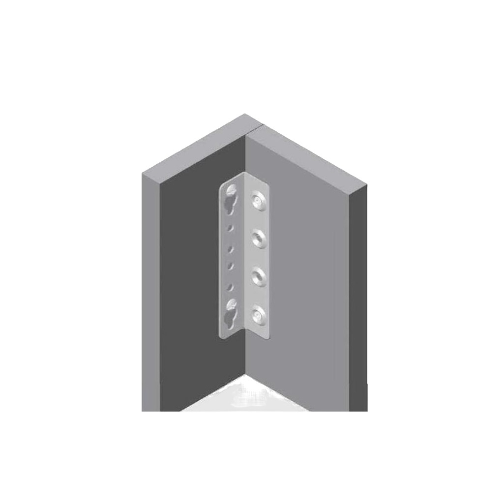 Стяжка кроватная Mesan 102-08-13, L128х25 мм, толщина 1.2 мм, цинк, в упаковке 4 штуки