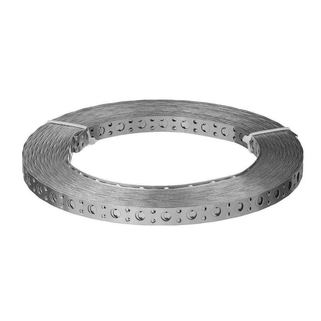 Лента монтажная перфорированная прямая Vent, LP-Vent 0.7х20 мм, 25 м, оцинкованная сталь