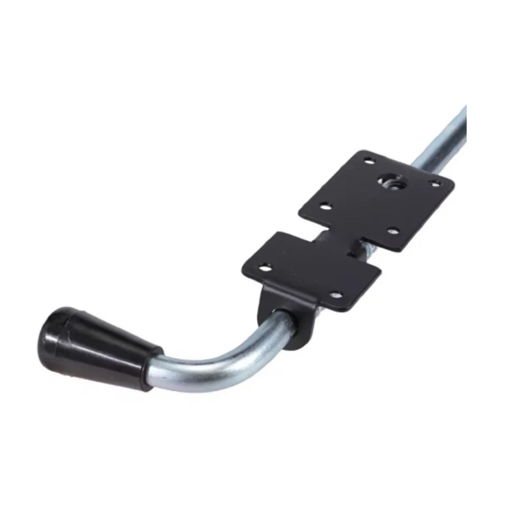 Засов с пружиной Домарт ЗСП-400 мод.2 с проушиной, антикоррозийное покрытие, черный